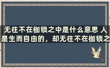 无往不在枷锁之中是什么意思 人是生而自由的，却无往不在枷锁之中这句话什么意思